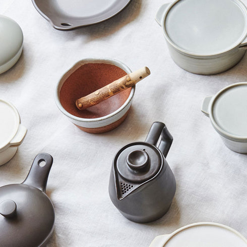 Ceramic comb-less mortar bowl|Panda Shokudo